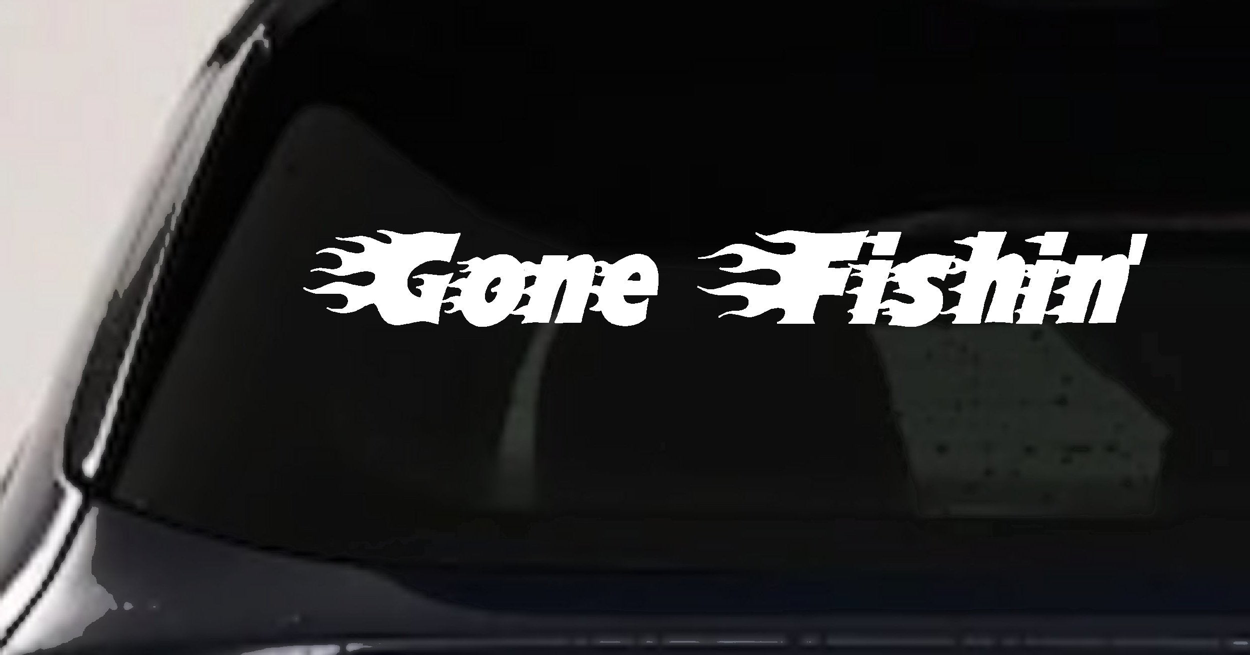 Gone Fishin Blazed Flame Fishing Decal for Car Truck Window Sticker