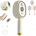 Electric Steam Hair Brush, Rechargeable Hair Straightening Brush with Steam, Detangling Brush for Short Hair, Anti-Frizz & Anti-Static Hair Styling Tool